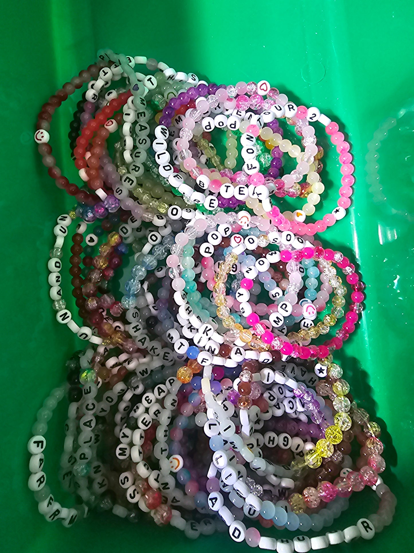 Made to Order: Multipack of Friendship Beaded Bracelets for Gifts, Concerts, Presents, etc