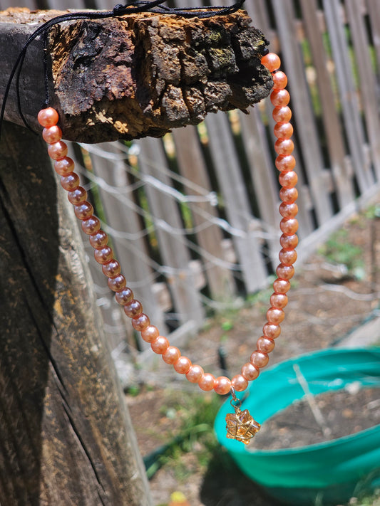 Imitation Pearl Star Necklace