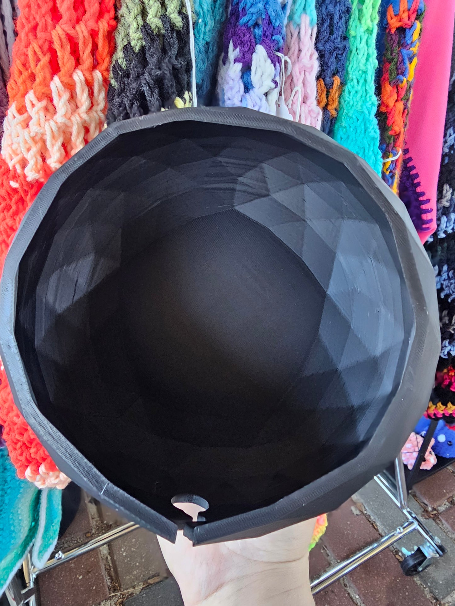Ready to Ship: 3D Printed Black Yarn Bowl