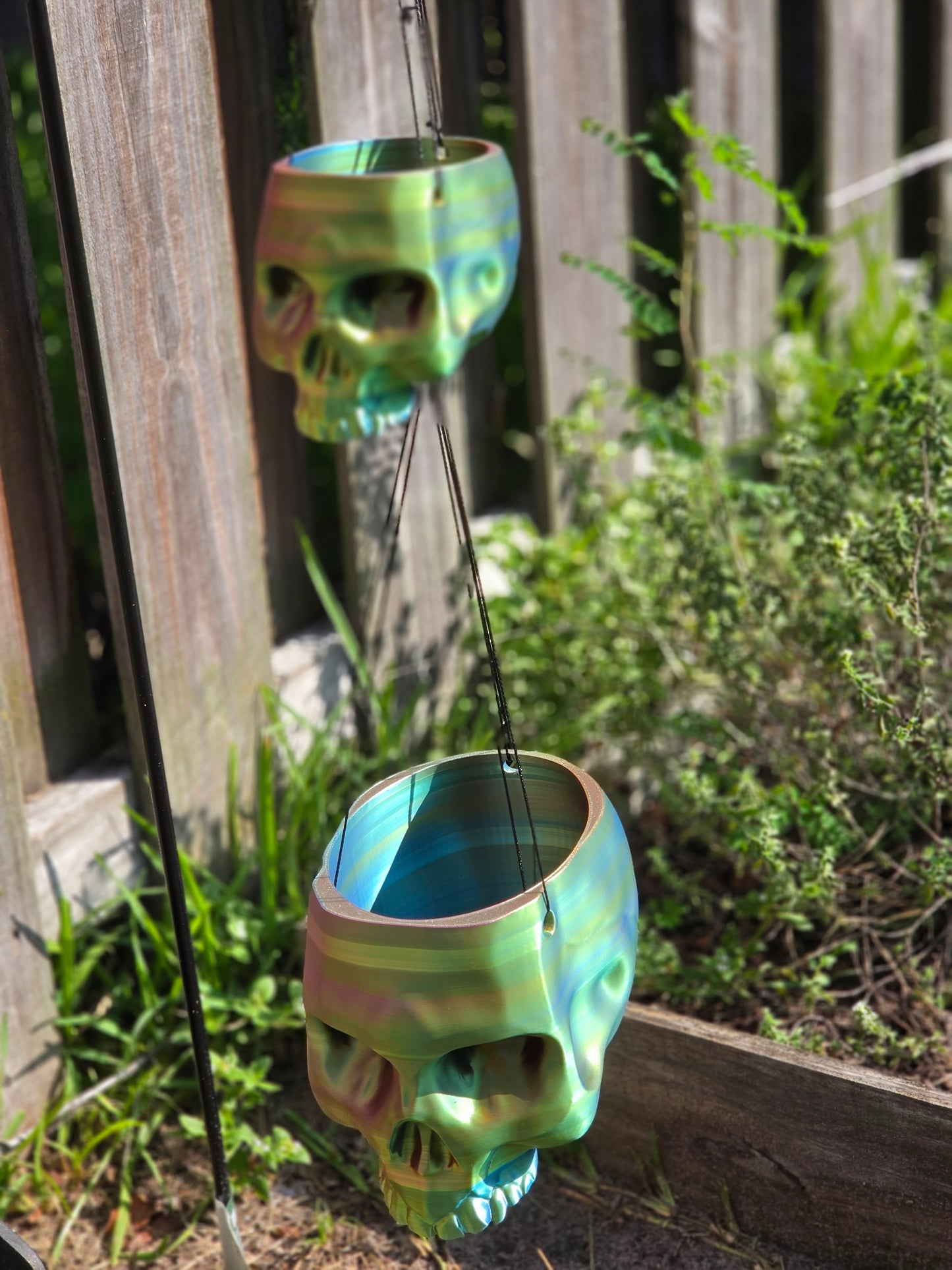 2 Tier Hanging Skull Planter [3d Printed, Ready to Ship]