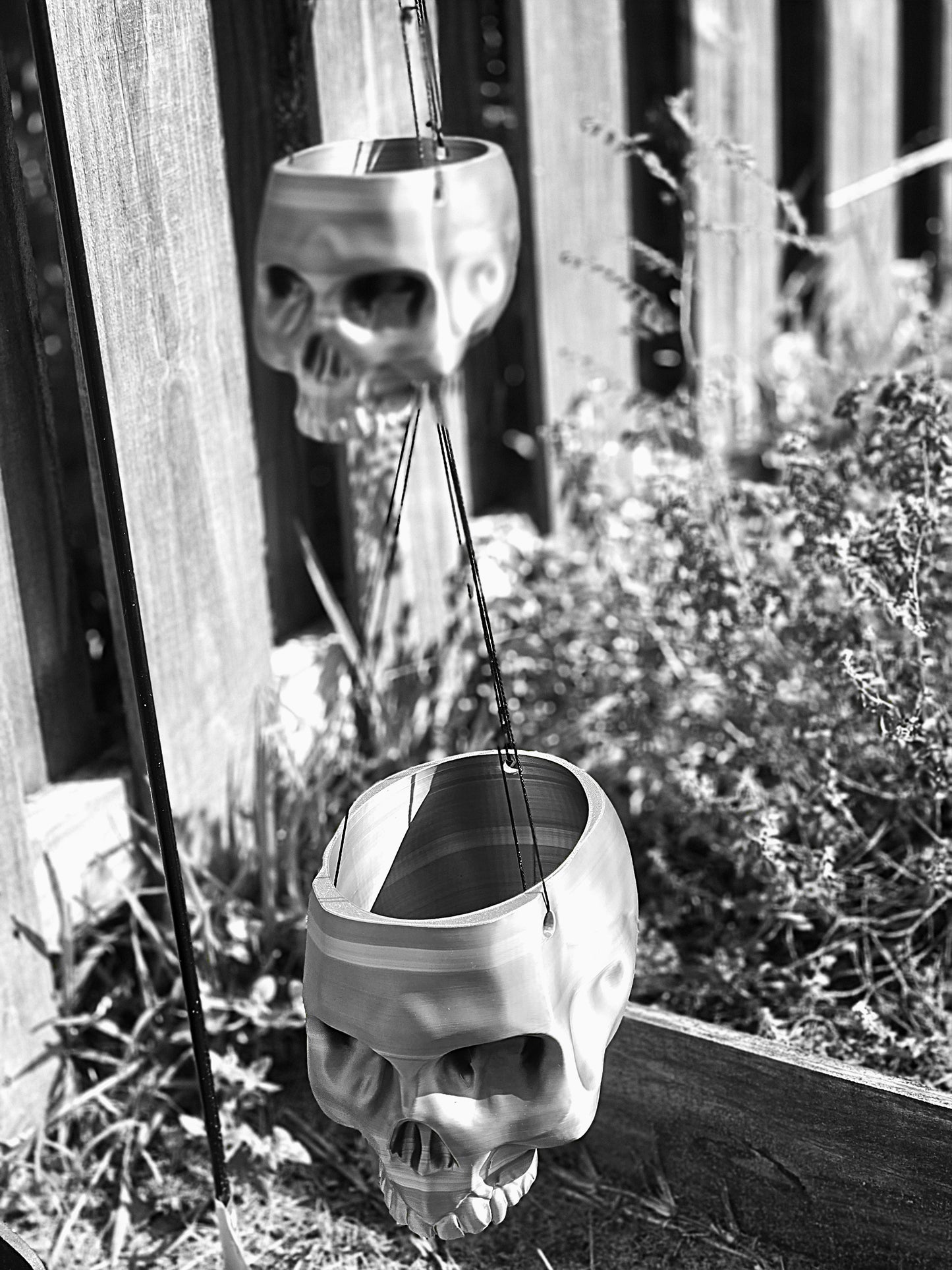 2 Tier Hanging Skull Planter [3d Printed, MAKE TO ORDER]