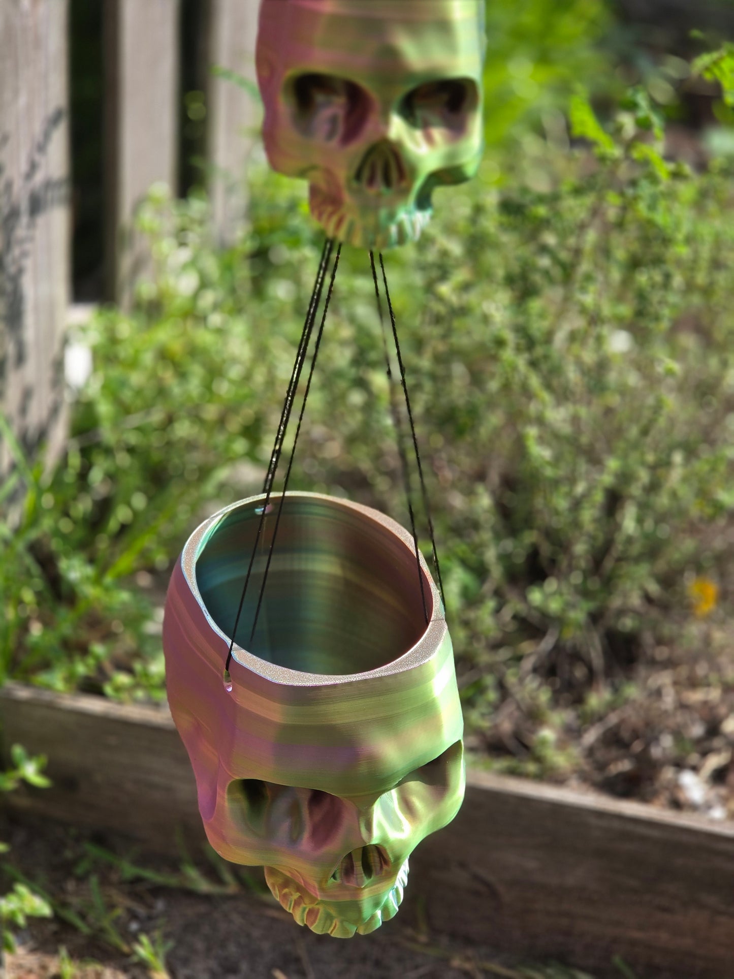2 Tier Hanging Skull Planter [3d Printed, Ready to Ship]