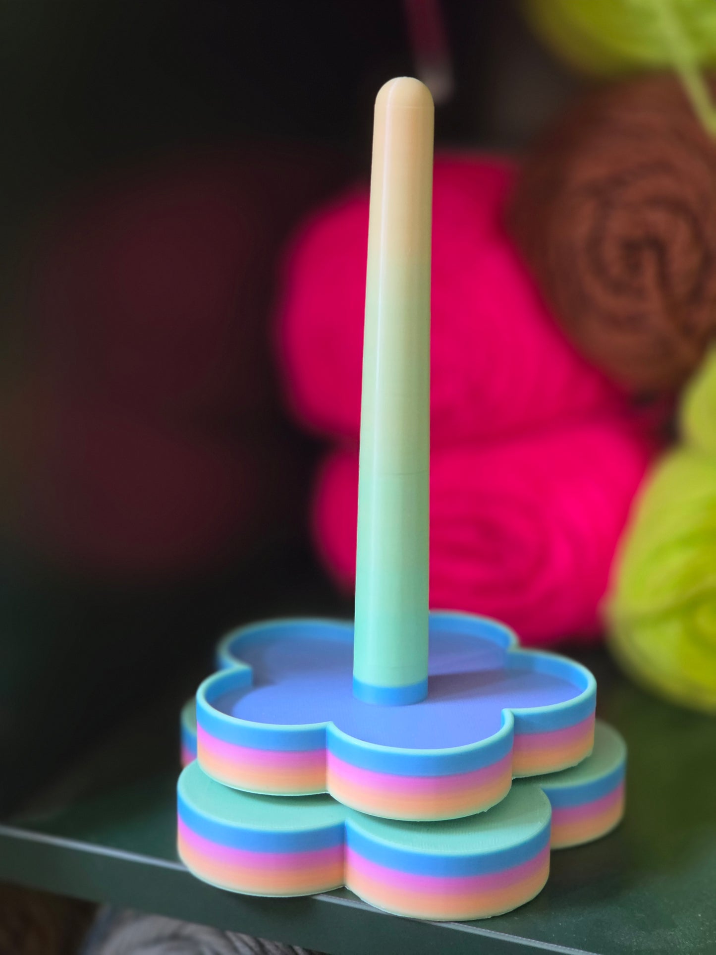 READY TO SHIP 3d Printed Flower Yarn Spinner