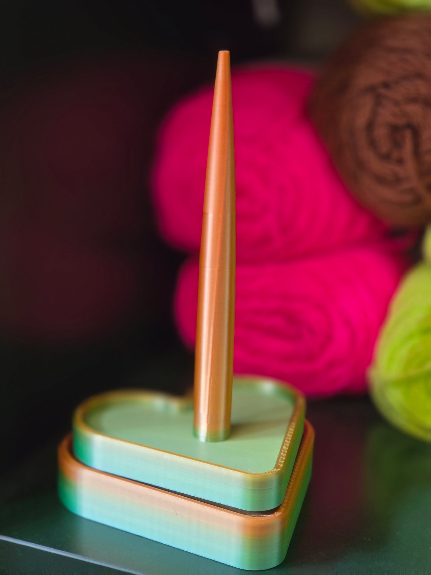 READY TO SHIP 3d Printed Heart Yarn Spinner