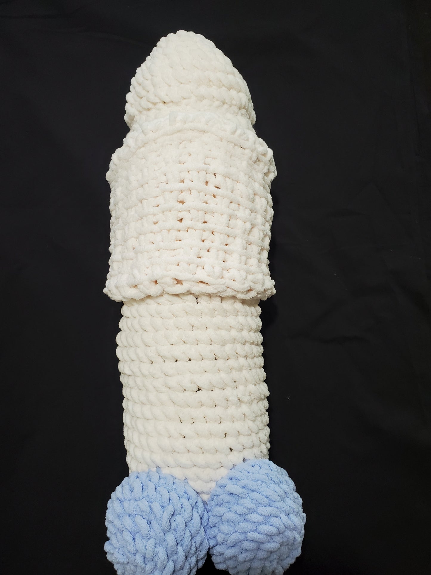 RTS Giant Cream and Blue Balled Pillow Peter ShyGuy image 1