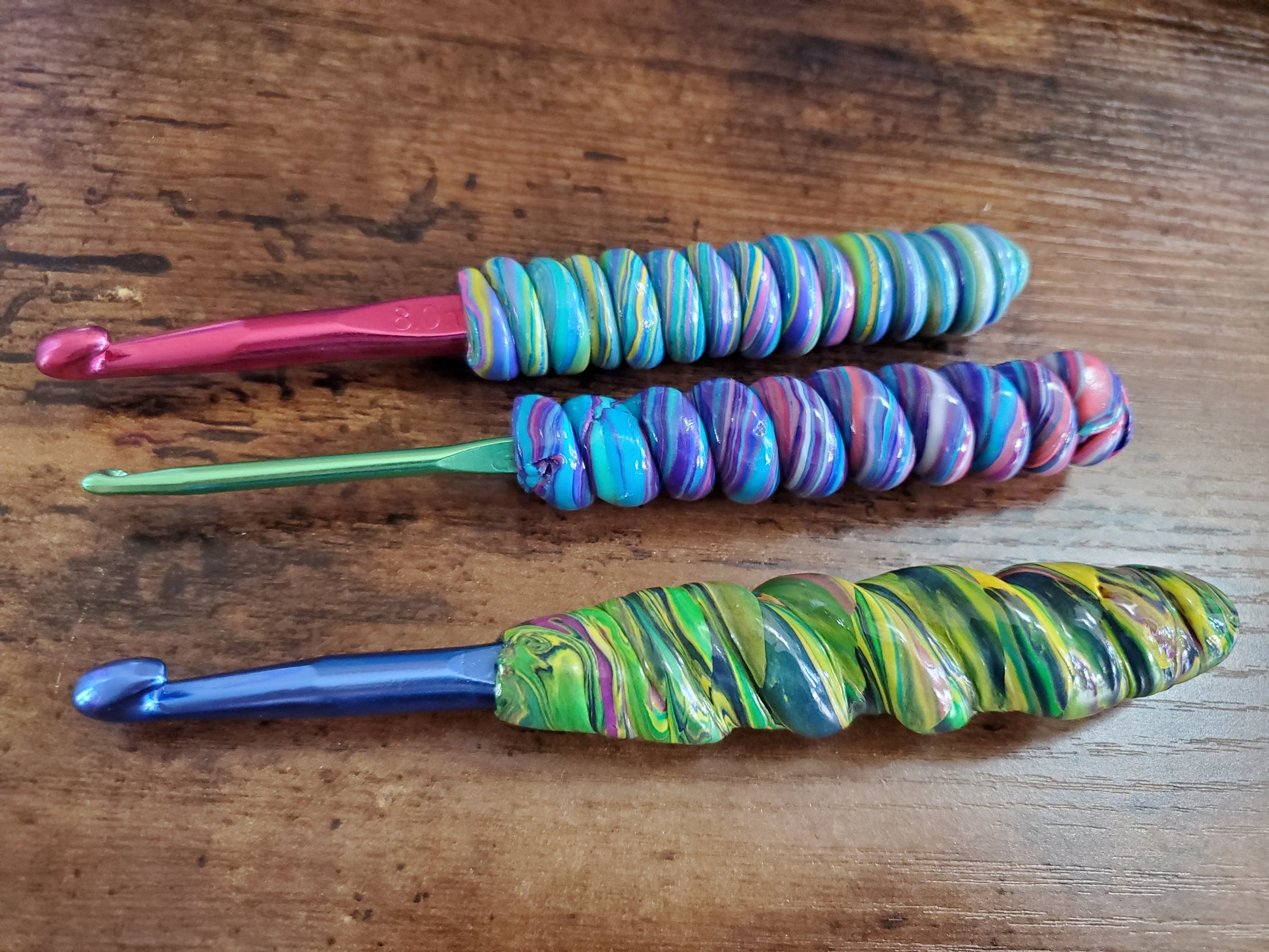 MADE TO ORDER! Lollipop Swirl Crochet Hook image 1