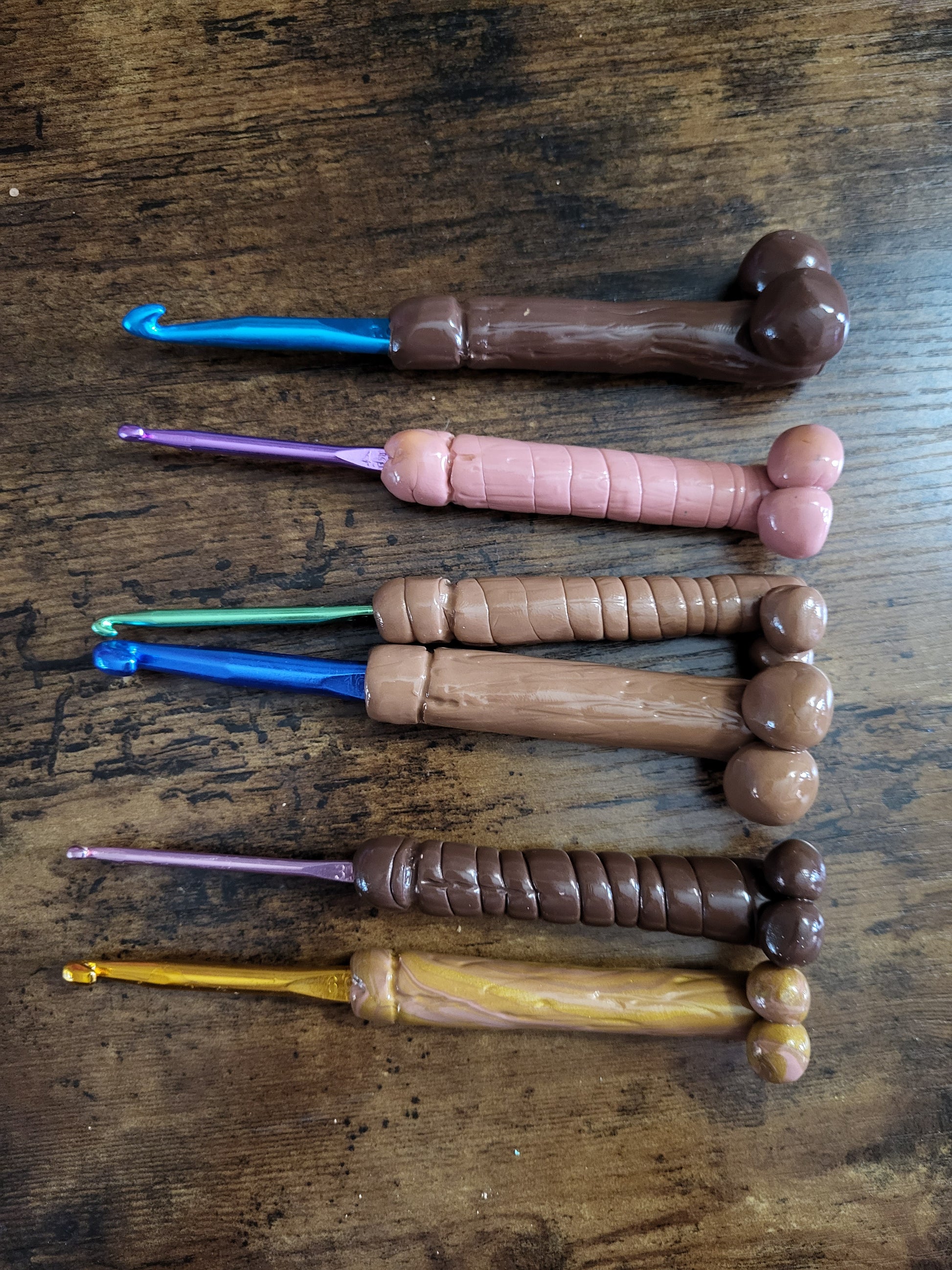 MADE TO ORDER! Penis Crochet Hook image 0