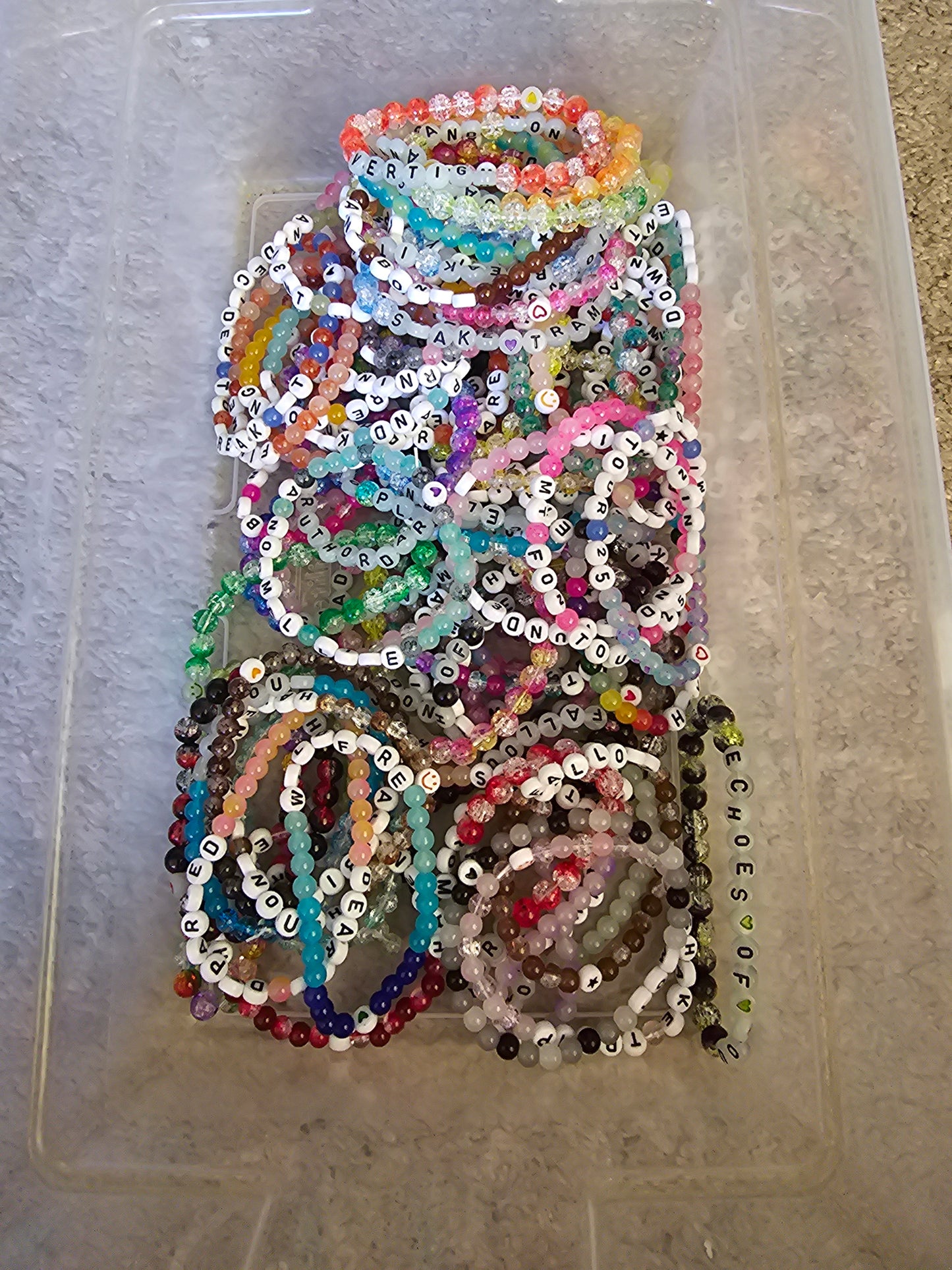 Made to Order: Multipack of Friendship Beaded Bracelets for Gifts, Concerts, Presents, etc