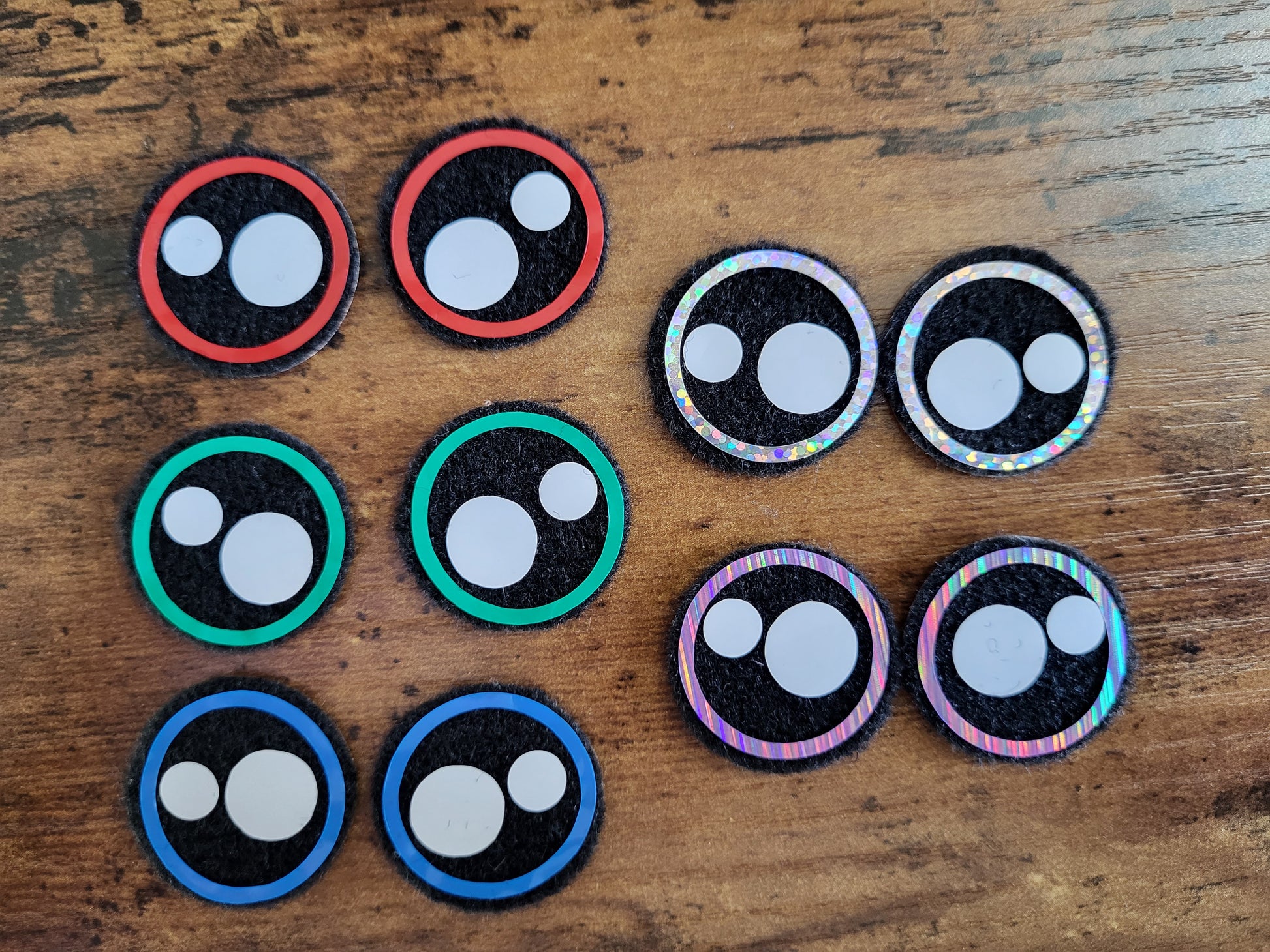 5 pack of 1 inch Felt Eyes image 1