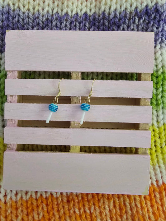 Blue Lollipop Earrings