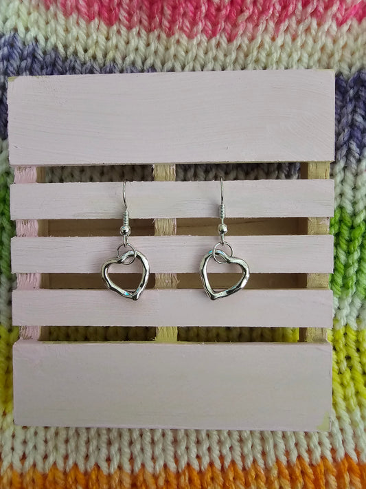 Silver Heart Earrings
