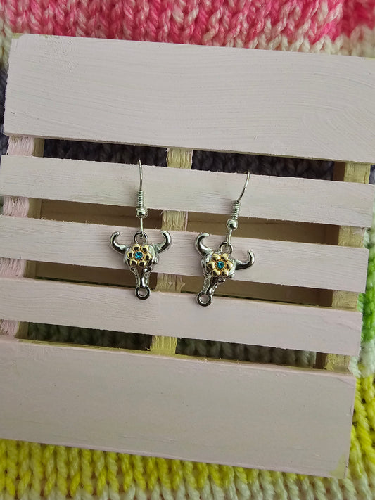 Cow Skull Earrings