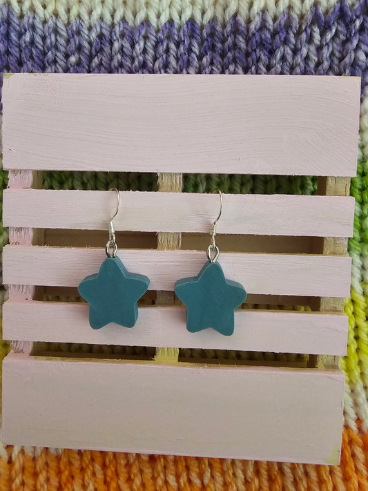Blue Star Earrings