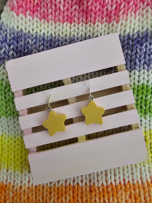 Yellow Star Earrings