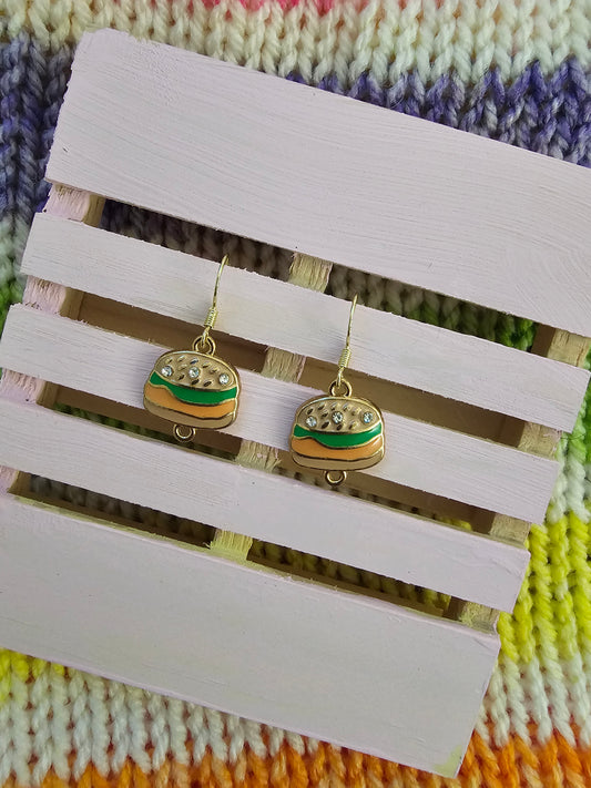 Burger Earrings