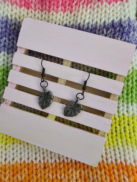 Monstera Leaf Earrings