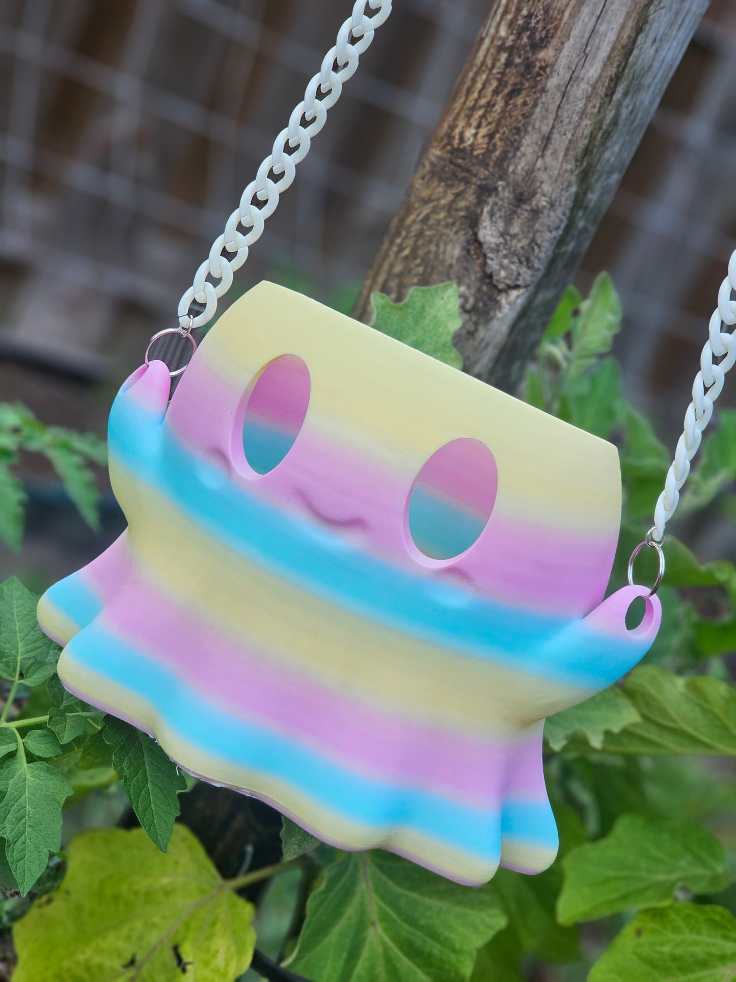 3d Printed Ghost Purse with chain strap