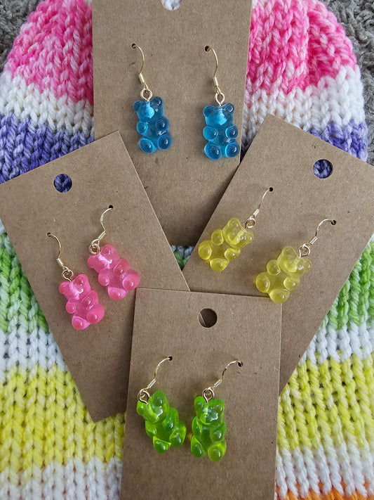Resin Gummy Bear Earrings
